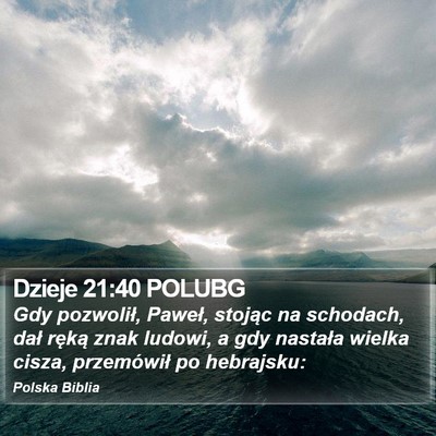 Dzieje 21:40 POLUBG Bible Verse Image