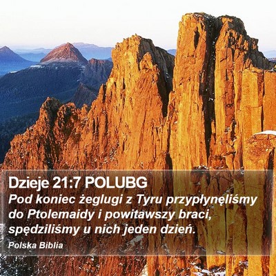 Dzieje 21:7 POLUBG Bible Verse Image