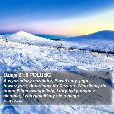 Dzieje 21:8 POLUBG Bible Verse Image