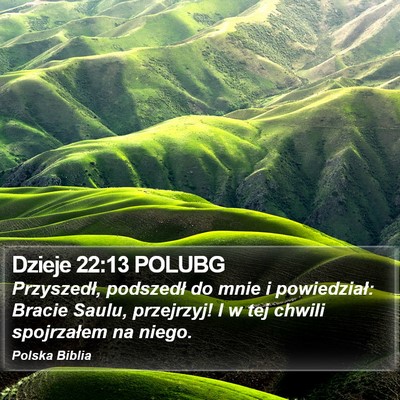 Dzieje 22:13 POLUBG Bible Verse Image
