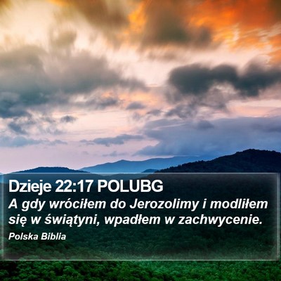 Dzieje 22:17 POLUBG Bible Verse Image