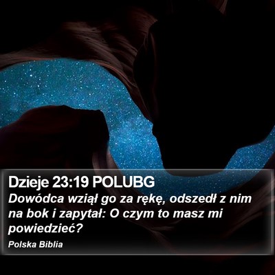 Dzieje 23:19 POLUBG Bible Verse Image