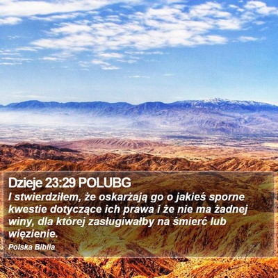 Dzieje 23:29 POLUBG Bible Verse Image