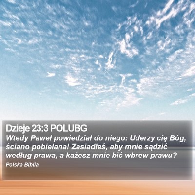 Dzieje 23:3 POLUBG Bible Verse Image