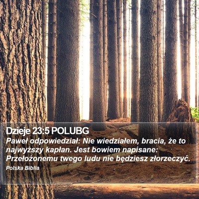Dzieje 23:5 POLUBG Bible Verse Image