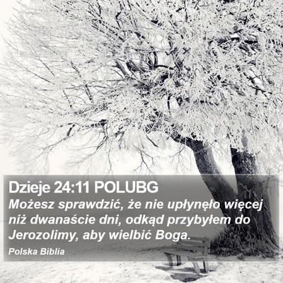 Dzieje 24:11 POLUBG Bible Verse Image