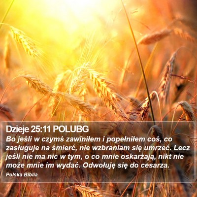 Dzieje 25:11 POLUBG Bible Verse Image