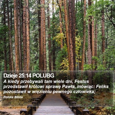 Dzieje 25:14 POLUBG Bible Verse Image