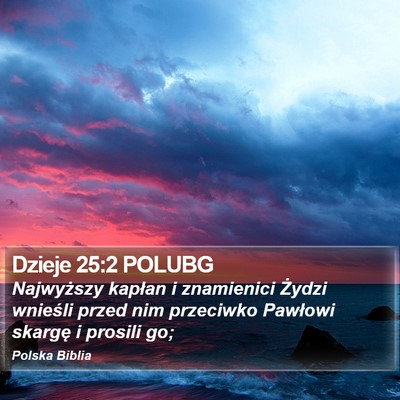 Dzieje 25:2 POLUBG Bible Verse Image