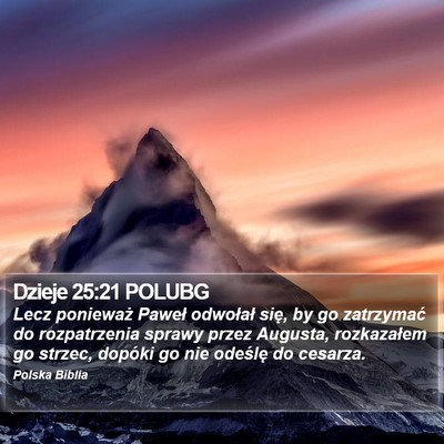 Dzieje 25:21 POLUBG Bible Verse Image
