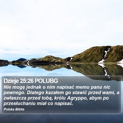 Dzieje 25:26 POLUBG Bible Verse Image