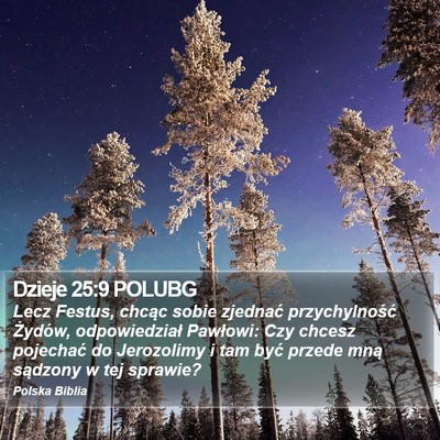Dzieje 25:9 POLUBG Bible Verse Image