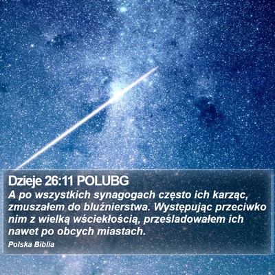 Dzieje 26:11 POLUBG Bible Verse Image