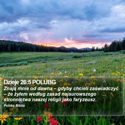 Dzieje 26:5 POLUBG Bible Verse Image