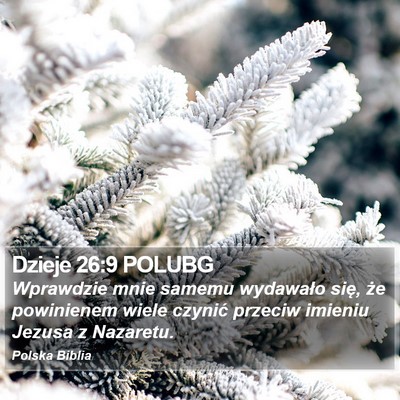 Dzieje 26:9 POLUBG Bible Verse Image