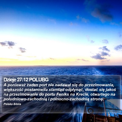 Dzieje 27:12 POLUBG Bible Verse Image