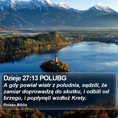 Dzieje 27:13 POLUBG Bible Verse Image