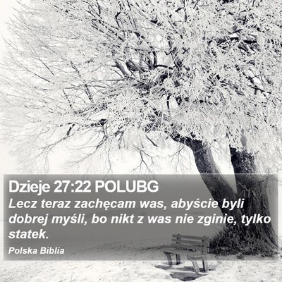 Dzieje 27:22 POLUBG Bible Verse Image