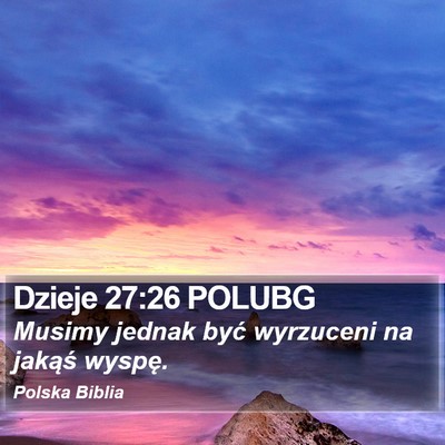 Dzieje 27:26 POLUBG Bible Verse Image