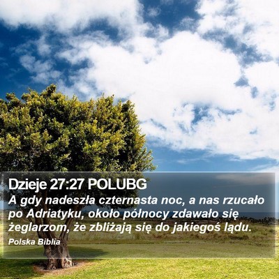 Dzieje 27:27 POLUBG Bible Verse Image