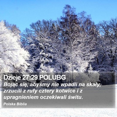Dzieje 27:29 POLUBG Bible Verse Image