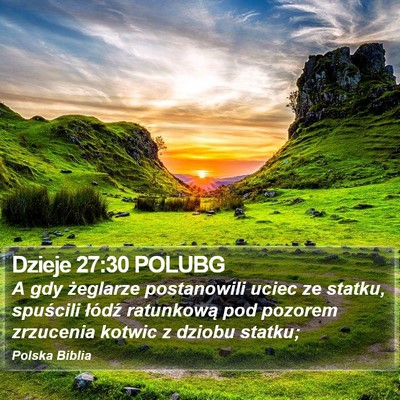 Dzieje 27:30 POLUBG Bible Verse Image