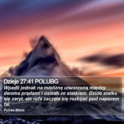 Dzieje 27:41 POLUBG Bible Verse Image