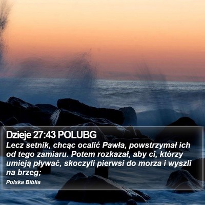 Dzieje 27:43 POLUBG Bible Verse Image