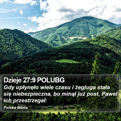 Dzieje 27:9 POLUBG Bible Verse Image