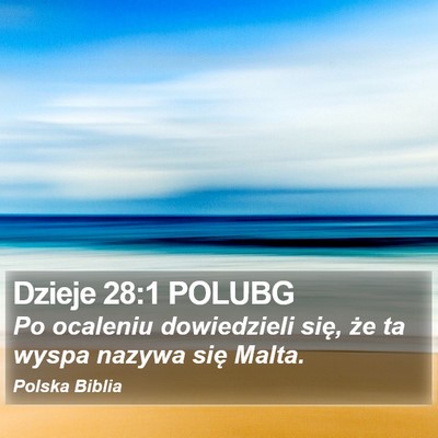 Dzieje 28:1 POLUBG Bible Verse Image
