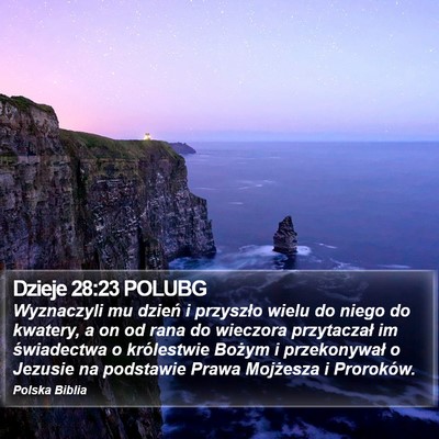 Dzieje 28:23 POLUBG Bible Verse Image