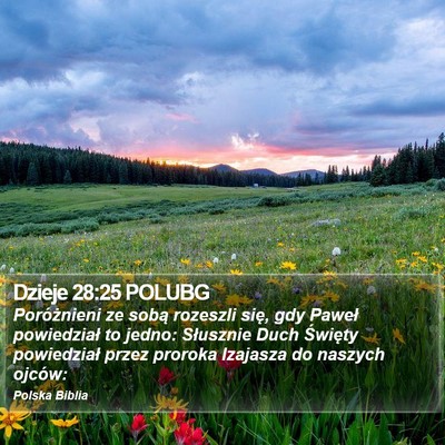 Dzieje 28:25 POLUBG Bible Verse Image