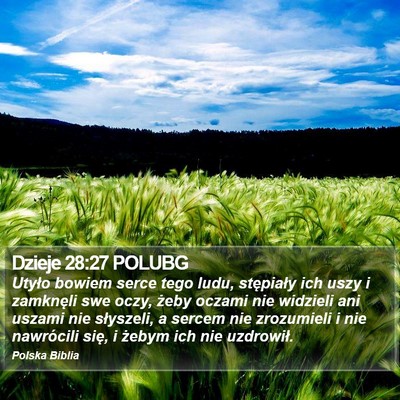 Dzieje 28:27 POLUBG Bible Verse Image