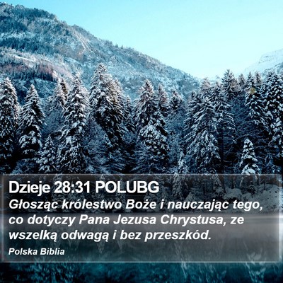 Dzieje 28:31 POLUBG Bible Verse Image