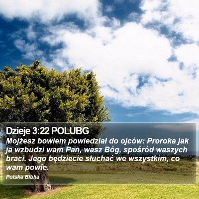 Dzieje 3:22 POLUBG Bible Verse Image