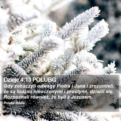 Dzieje 4:13 POLUBG Bible Verse Image