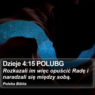 Dzieje 4:15 POLUBG Bible Verse Image