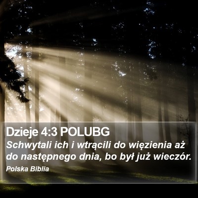 Dzieje 4:3 POLUBG Bible Verse Image