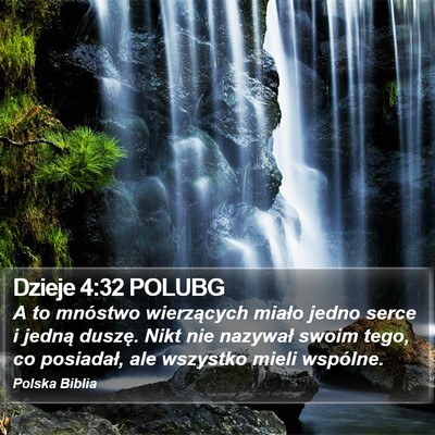 Dzieje 4:32 POLUBG Bible Verse Image