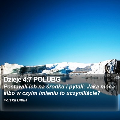 Dzieje 4:7 POLUBG Bible Verse Image