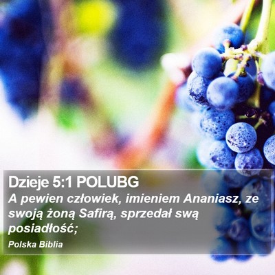 Dzieje 5:1 POLUBG Bible Verse Image