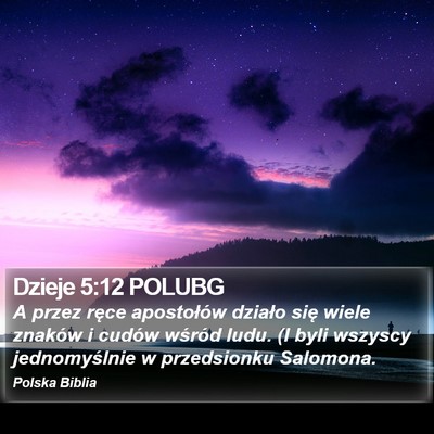 Dzieje 5:12 POLUBG Bible Verse Image