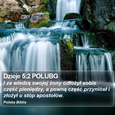 Dzieje 5:2 POLUBG Bible Verse Image