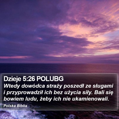 Dzieje 5:26 POLUBG Bible Verse Image