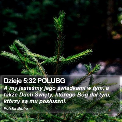 Dzieje 5:32 POLUBG Bible Verse Image