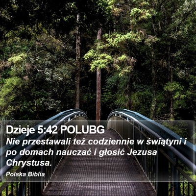 Dzieje 5:42 POLUBG Bible Verse Image