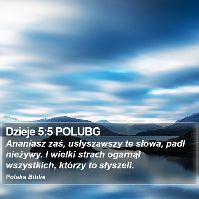 Dzieje 5:5 POLUBG Bible Verse Image