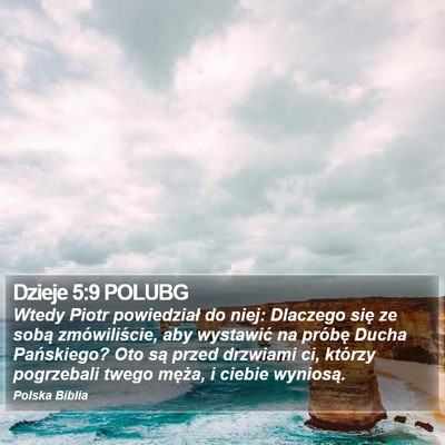 Dzieje 5:9 POLUBG Bible Verse Image