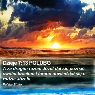 Dzieje 7:13 POLUBG Bible Verse Image