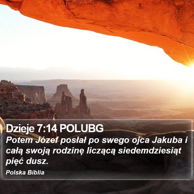 Dzieje 7:14 POLUBG Bible Verse Image